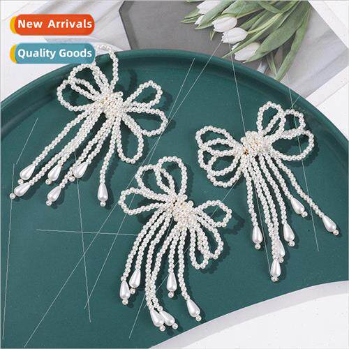 Hundreds of tassels multi-layer pearl bow diy handmade weavi