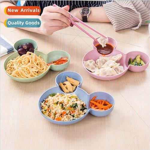 Wheat straw Mickey plate Scandinavian  household dinner plat