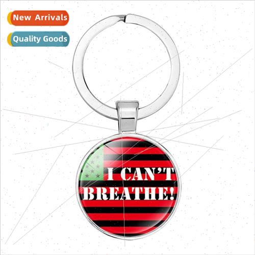 BLACK LIVES MATTER Protest Slogan Metal Key Ring Keychain