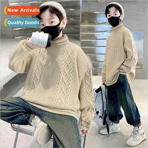 Boys sweater 2023 new childrens fall and winter section of t