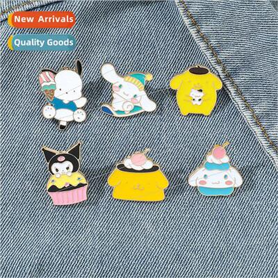 Japanese Cartoon Metal Badge Soft Moe Melody Cinnamon Dog Ku