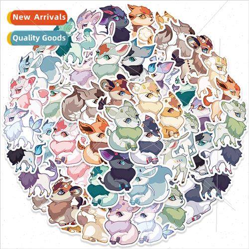 50 cartoon auspicious deer stickers cartoon handbook sticker