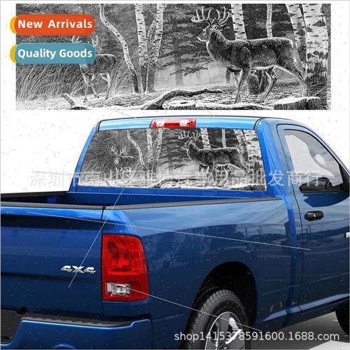 D-828 Deer Hunting in the 适用est Rear Window Tint Decal Tru
