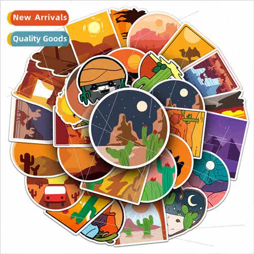 50 cartoon desert graffiti children stickers waterproof wate