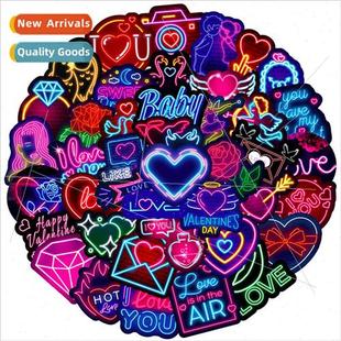 day graffiti stickers luggage valentines handbook neon
