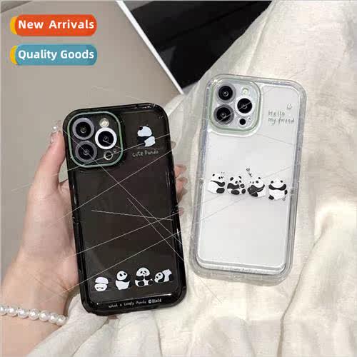 Couple  cartoon cute panda 适用 13ProMax bracket iPhone14 ph