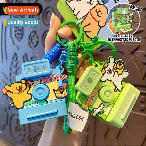line puppy Polaroid camera keychain female cute Korean puppy