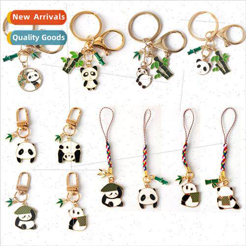 Chinese  cute national asure panda keychain pendant creative
