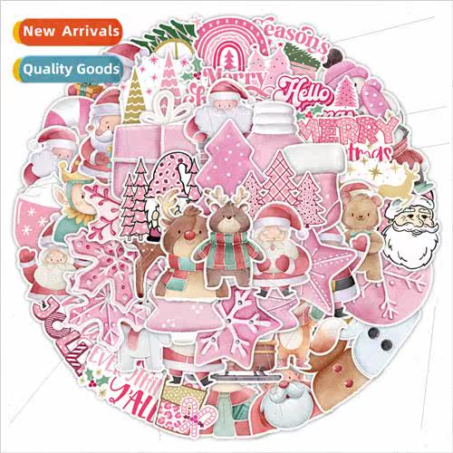 50 Pink Christmas Graffiti Stickers ggage Car Laptop Cell Ph