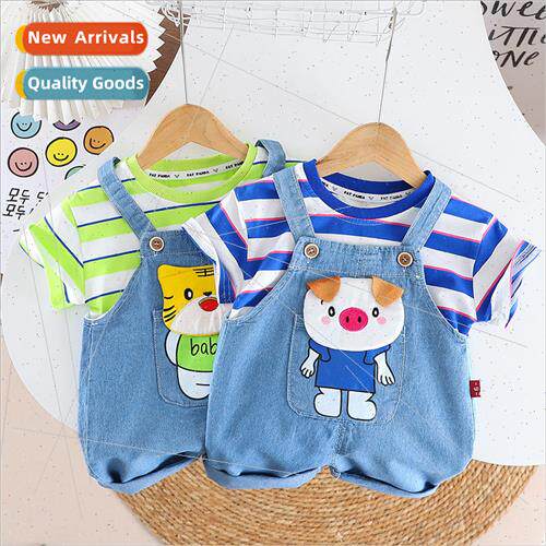 Girls suit summer two-piece baby summer backpack suit new Ko