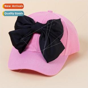pink black and hat autu spring female decorative Fashion bow