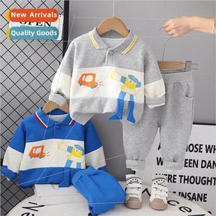 striped suit Korean new pants boys childrens fall 2023 girls