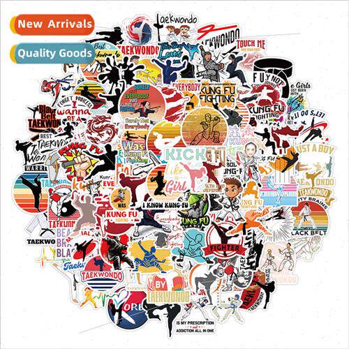 50-100 new kung fu cartoon stickers handbook luggage cell ph