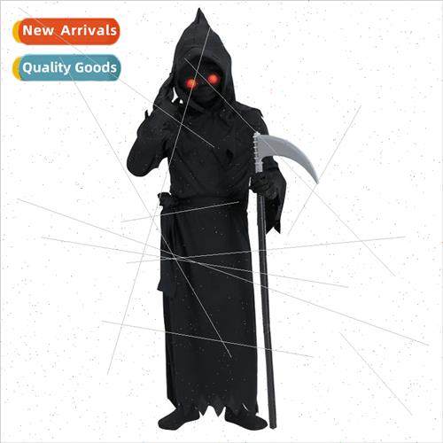 Halloween Kids Horror Grim Reaper Costume cosplay party demo