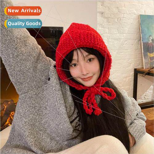 Koreas 适用eign- fall and winter wrapped head cap female war