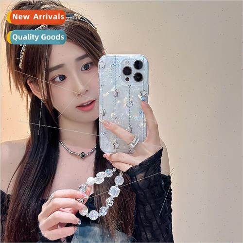 High-color moon stars shell pattern 适用 iPhone 14 case 15Pr