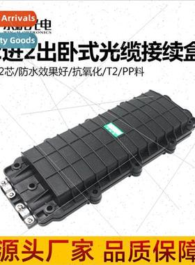 T2 fiber optic cable connector box two into two out 24 core
