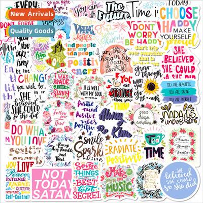 50 small size 4cm English phrase graffiti stickers helmet ce