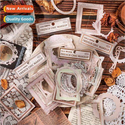 French romantic handbook material paper hollow embossed vint