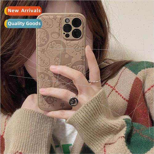 Leather print embossed doll IPhone13promax Apple 12 phone ca