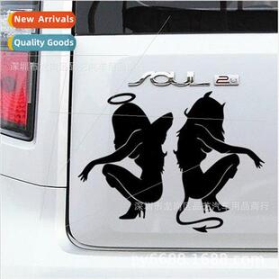 X-151 beauty temptation angels and demons sexy car stickers