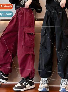 Girls pants spring and autumn 2023 new childrens winter work