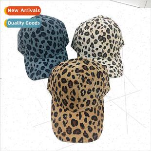 2022 fall and winter leopard print baseball hat England men