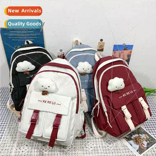 Nylon large-capacity ins schoolbag female new summer student