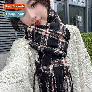 The new Korean  of the fashion wild plaid woven imitation ca