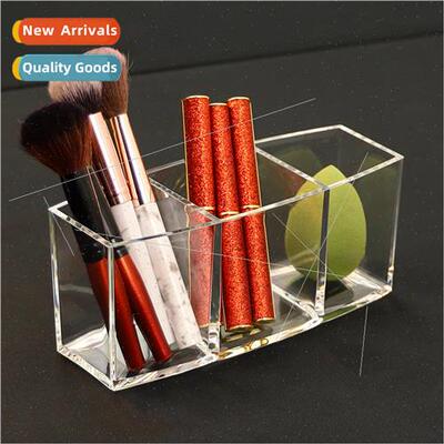 Nano transparent makeup brush holder eyebrow pencil comb org