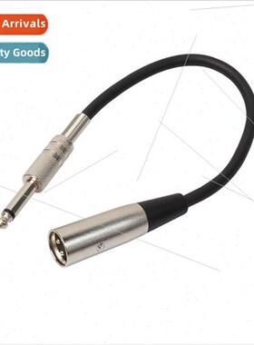 BK2005KM Black 0.3 Meter Mono 6.35 Male to XLR Ca Male Micro