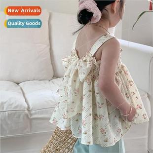 new the girls Korean halter doll 2023 sweet shirt summer