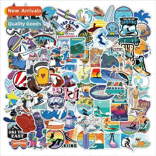 100 Ski Surfing Sports Graffiti Stickers Personalized Decora