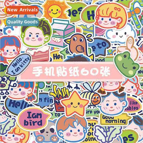60 cute cartoon cell phone stickers personalized creative sm