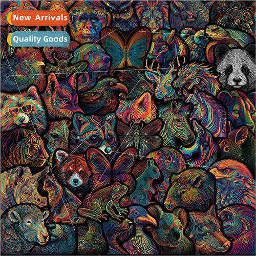 50 psychedelic lines animal graffiti stickers guitar noteboo