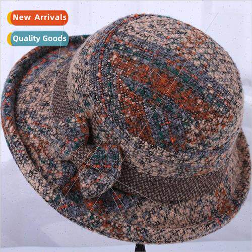 Middle-aged and elderly hat female autumn and winter mom twe