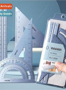 ruler four-piece set of metal laser typing aluminum alloy ru