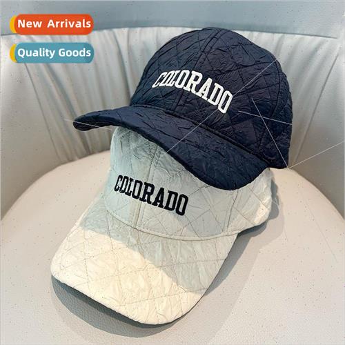 2023 new diamond lattice baseball cap children fall and wint