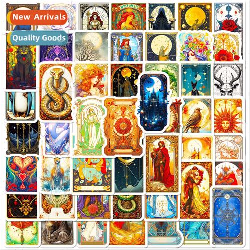 50 Fantasy Tarot Decals TEMU Personalized Vintage Style Taro