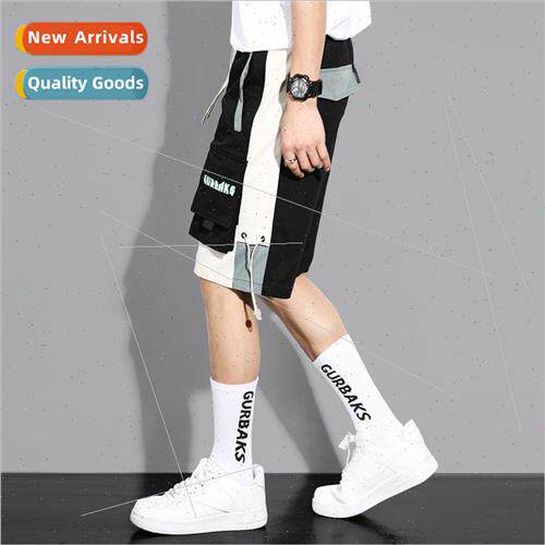 2021 summer new casual work shorts men loose sports ins stud
