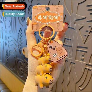 Resin capybara doll keychain female dorky water dolphin doll