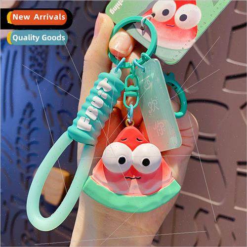 Resin wood carving wind fruits and vegetables series keychai