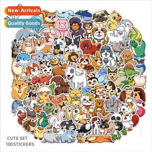 100 new self-created animal stickers not repeated guitar not