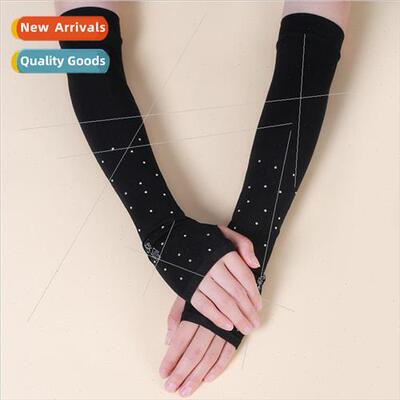 Sunscreen gloves womens ice silk sleeve cover summer driving