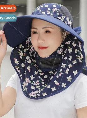 Summer sun hat female sunscreen face shawl cap cycling face