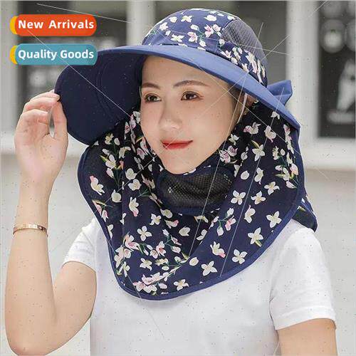 Summer sun hat female sunscreen face shawl cap cycling face