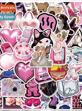 50 INS  pink girl Y2K stickers laptop cell phone guitar skat