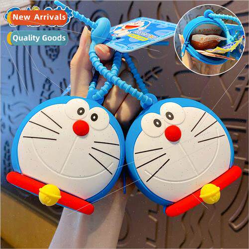 cartoon doraemon coin purse keychain female cute creative ex