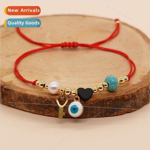 INS Black Gallstone Peach Heart Alloy Oil Drip Eyes Copper B