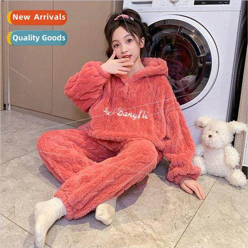 Girls pajamas winter padded thickened 2023 new children cora